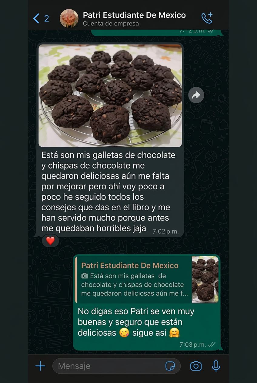 Testimonio real de una alumna del recetario New York Cookies 4